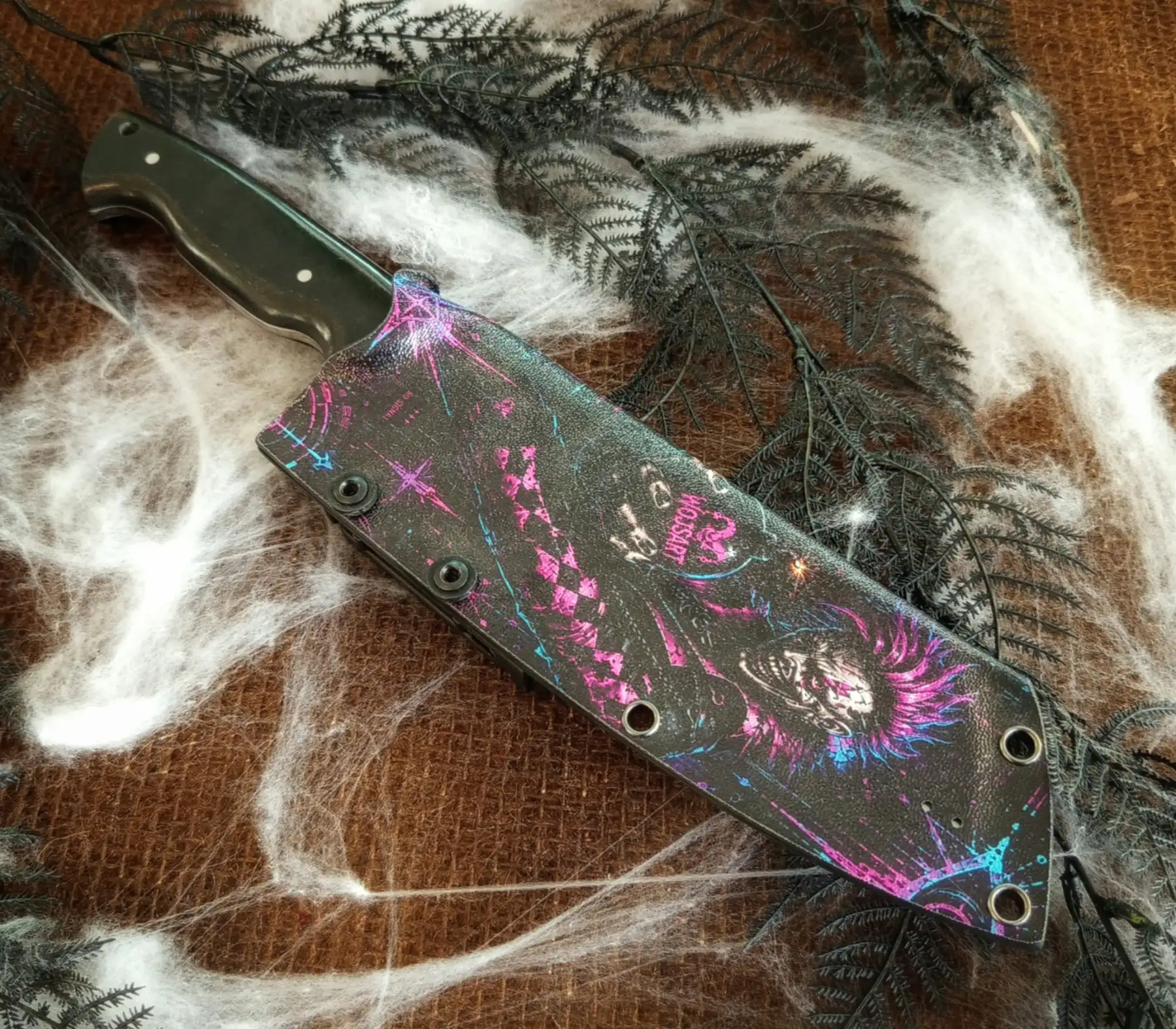 Chopper w komplecie z pochwą kydex: ręcznie robiony nóż custom z manufaktury Wojsart
